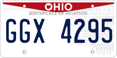 OH license plate GGX4295