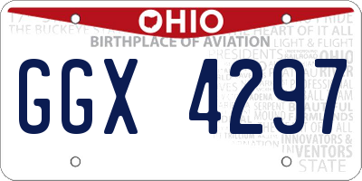 OH license plate GGX4297