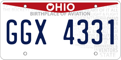 OH license plate GGX4331