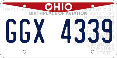 OH license plate GGX4339