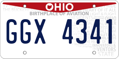 OH license plate GGX4341