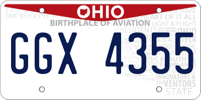 OH license plate GGX4355