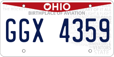 OH license plate GGX4359