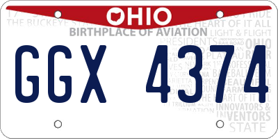 OH license plate GGX4374