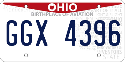 OH license plate GGX4396