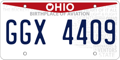 OH license plate GGX4409