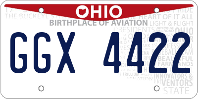OH license plate GGX4422