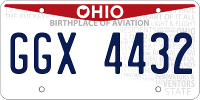 OH license plate GGX4432