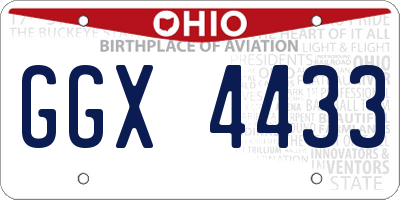 OH license plate GGX4433