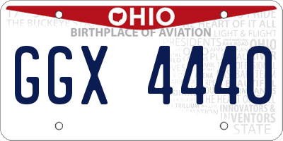 OH license plate GGX4440