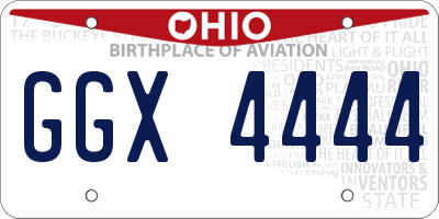 OH license plate GGX4444