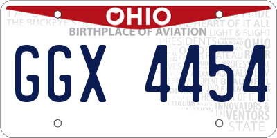 OH license plate GGX4454