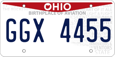 OH license plate GGX4455