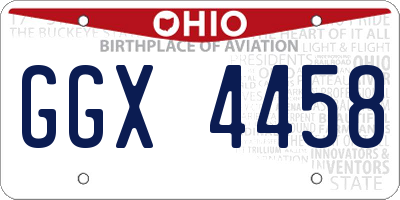 OH license plate GGX4458