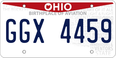OH license plate GGX4459