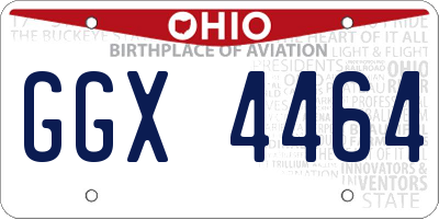 OH license plate GGX4464