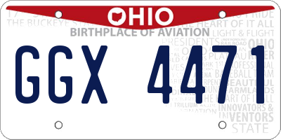 OH license plate GGX4471