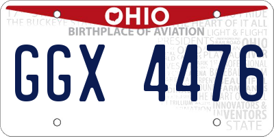 OH license plate GGX4476