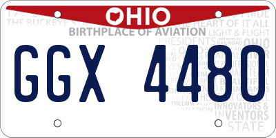 OH license plate GGX4480