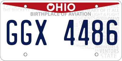 OH license plate GGX4486