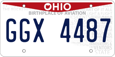OH license plate GGX4487