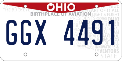OH license plate GGX4491