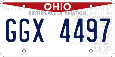 OH license plate GGX4497