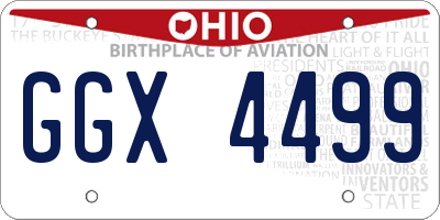 OH license plate GGX4499