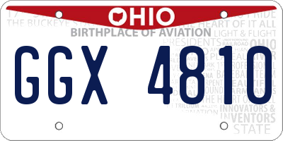OH license plate GGX4810