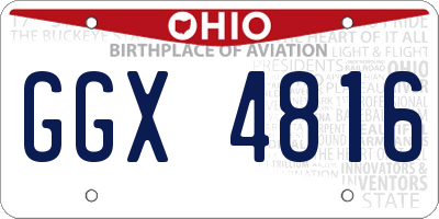 OH license plate GGX4816