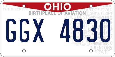 OH license plate GGX4830