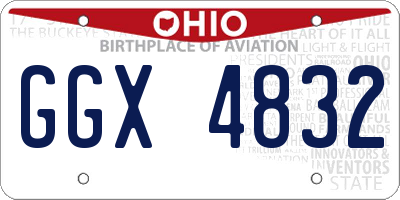 OH license plate GGX4832