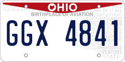 OH license plate GGX4841