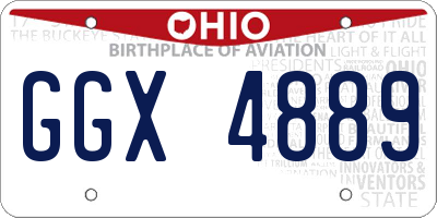 OH license plate GGX4889