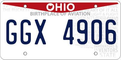 OH license plate GGX4906