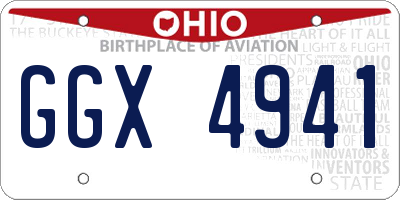 OH license plate GGX4941