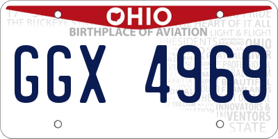 OH license plate GGX4969