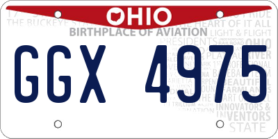 OH license plate GGX4975