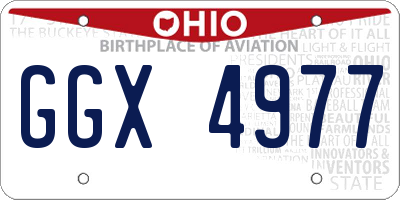 OH license plate GGX4977