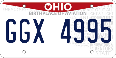 OH license plate GGX4995