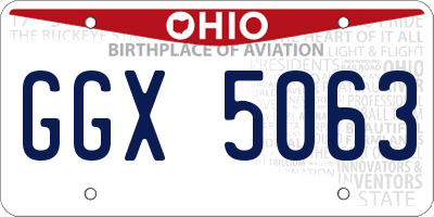 OH license plate GGX5063