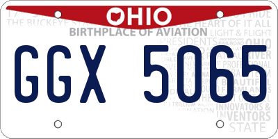 OH license plate GGX5065