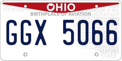 OH license plate GGX5066