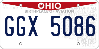 OH license plate GGX5086