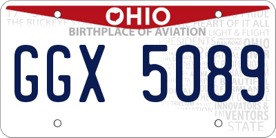 OH license plate GGX5089