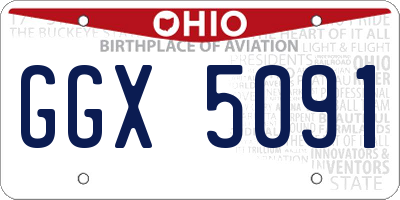 OH license plate GGX5091
