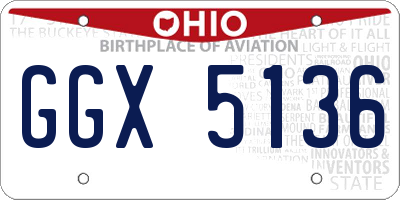 OH license plate GGX5136