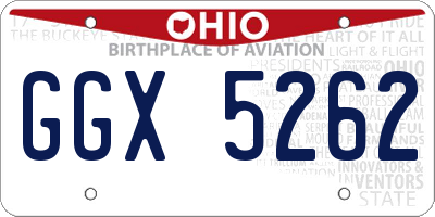 OH license plate GGX5262