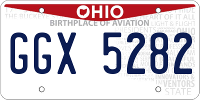 OH license plate GGX5282