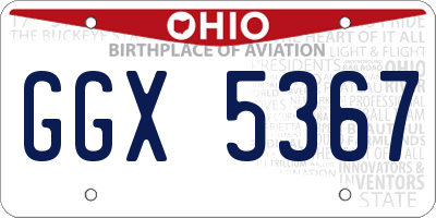 OH license plate GGX5367